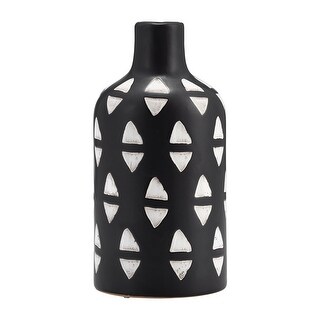 Black and White Decorative Ceramic Vase Contemporary 10" Vase for ...